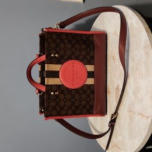 Coach Patch Dempsey Carryall In Signature Jacquard With Stripe And Coach Patch.